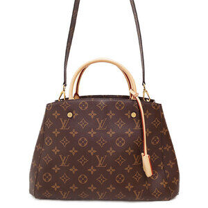 Louis Vuitton Monogram Leather Montaigne 2way Shoulder Bag Brown